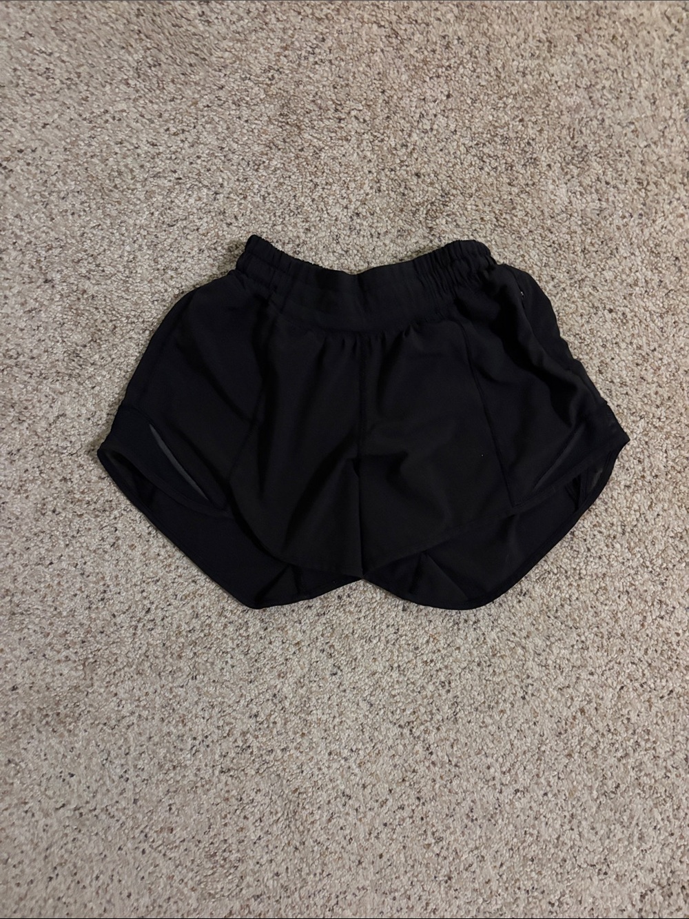lululemon athletica Black Athletic Running Shorts 4 inch